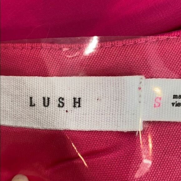 Lush Hot Pink Halter Dress Size Small - Picture 10 of 14